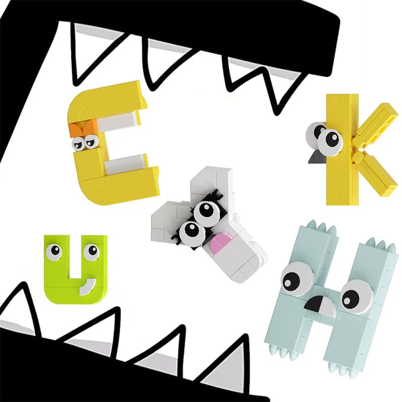 Alle 26 Buchstaben als Alphabet - Bausteineset - ADHS Store