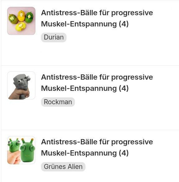 Antistress - Bälle für progressive Muskel - Entspannung (4) - ADHS Store