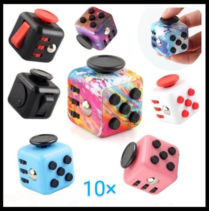 Fidget - Würfel mit 6 Funktionen (Fünferset) - ADHS Store