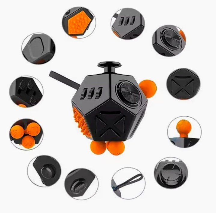 Fidget - Würfel mit 6 Funktionen (Fünferset) - ADHS Store