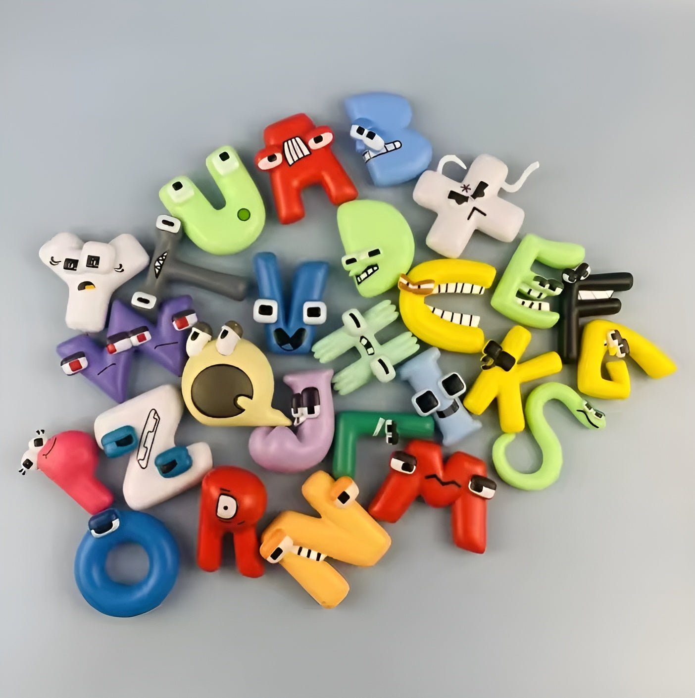 Ganzes ABC als Plüschset, Bausteineset, Figurenset - ADHS Store