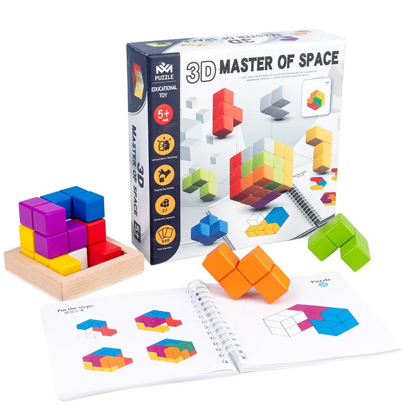 Hölzernes 3D Puzzle fürs Training des räumlichen Denkens - ADHS Store