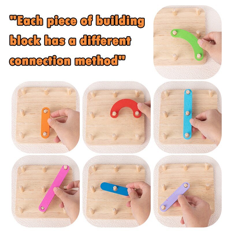 Montessori - Geoboard mit Lernkarten - ADHS Store