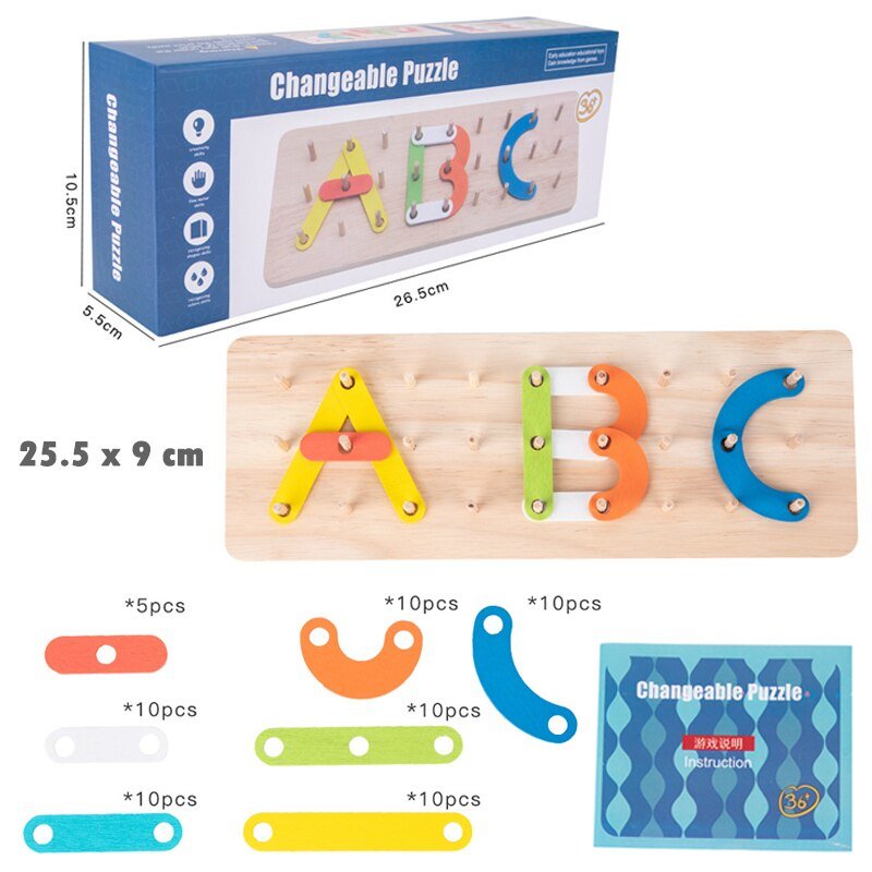 Montessori - Geoboard mit Lernkarten - ADHS Store
