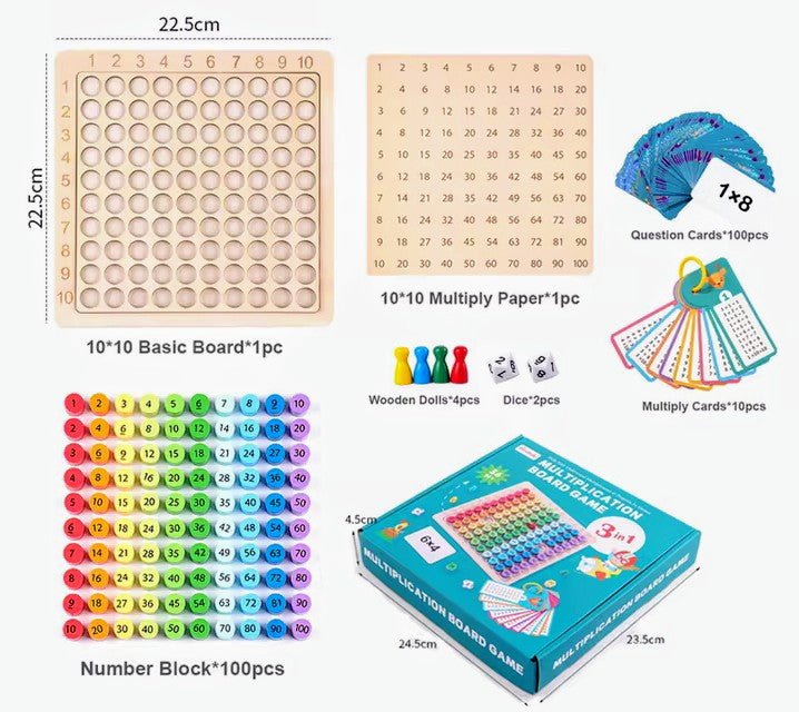 Montessori - Zahlenkasten für das kleine Einmaleins - ADHS Store