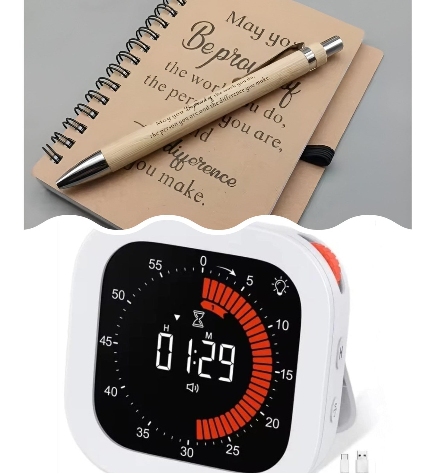Visueller Timer mit Analog - & Digizeit für Lernen/Arbeit - ADHS Store