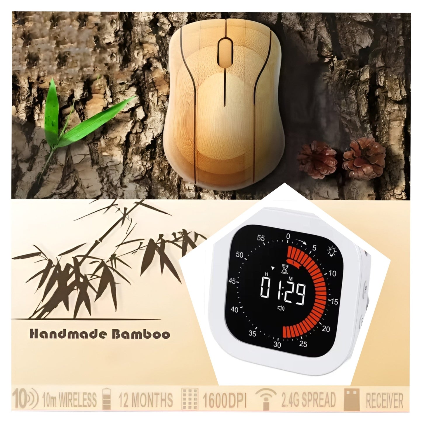 Visueller Timer mit Analog - & Digizeit für Lernen/Arbeit - ADHS Store