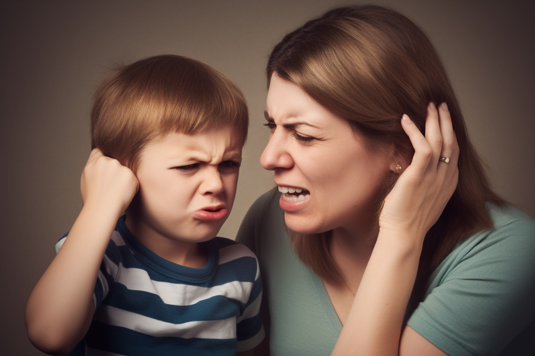 Frustrierte Mutter mit ADHS-Kind