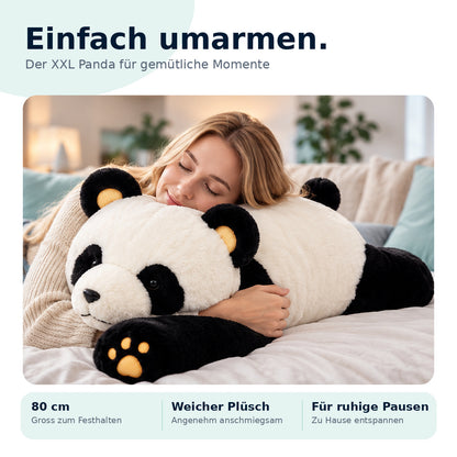 XXL Panda Kuscheltier 80 cm – Weicher Begleiter für Ruhe & Körperkontakt