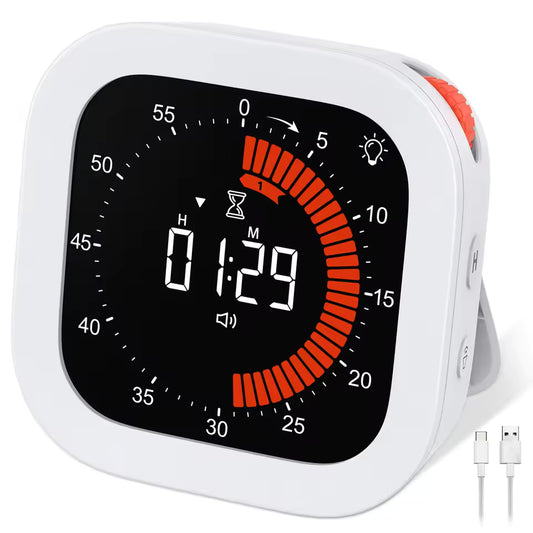 Visueller Timer mit Analog- & Digizeit für Lernen/Arbeit