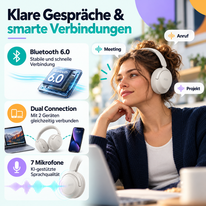 QCY H3S Premium Kopfhörer – Adaptives ANC bis 56 dB & Hi-Res LDAC