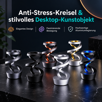 Kinetischer Fidget Spinner aus Metall – Faszinierende Spiralbewegung für Fokus & Ruhe
