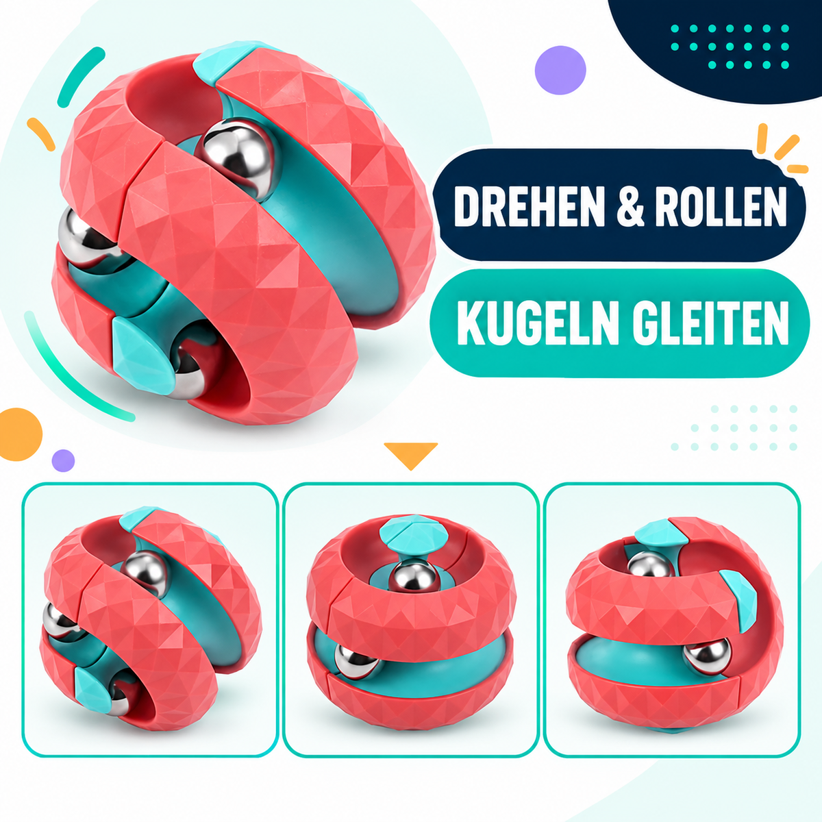 Orbit Ball Fidget – Rotierendes Kugelspiel für Fokus & Beschäftigung
