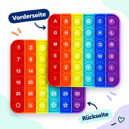 ABC & Zahlen Pop Fidget – Lernspiel für Buchstaben, Zahlen & Feinmotorik