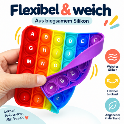 ABC & Zahlen Pop Fidget – Lernspiel für Buchstaben, Zahlen & Feinmotorik