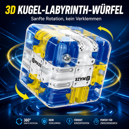 Labyrinthwürfel – 3D Denk- & Geschicklichkeitsspiel für Fokus & Konzentration