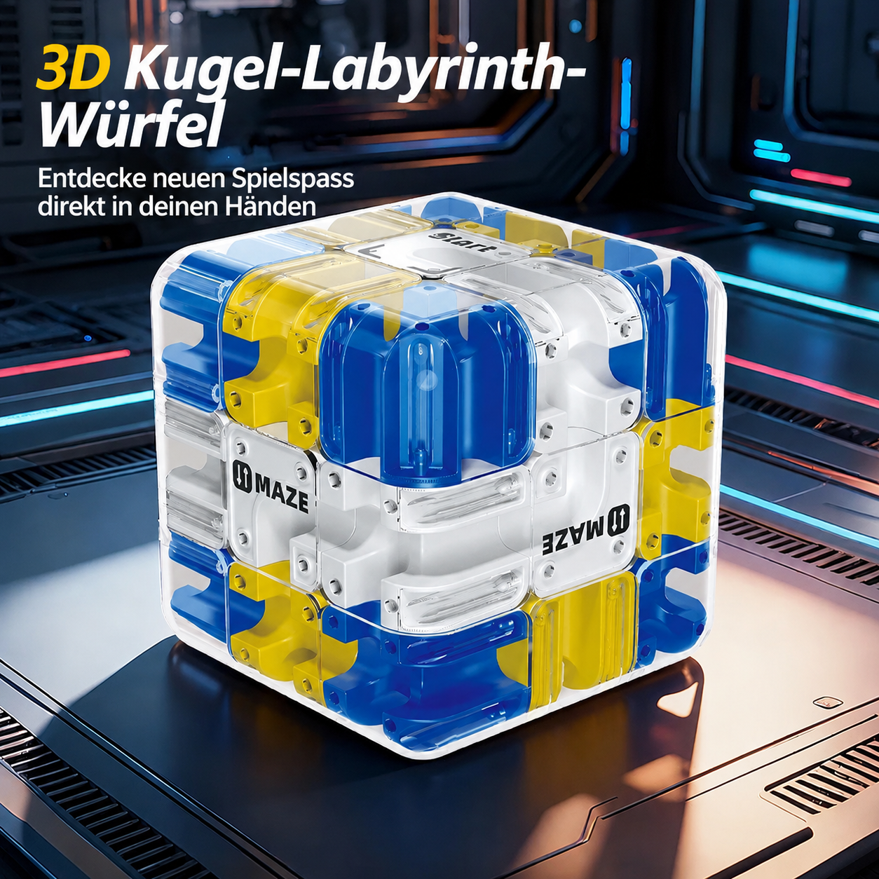 Labyrinthwürfel – 3D Denk- & Geschicklichkeitsspiel für Fokus & Konzentration