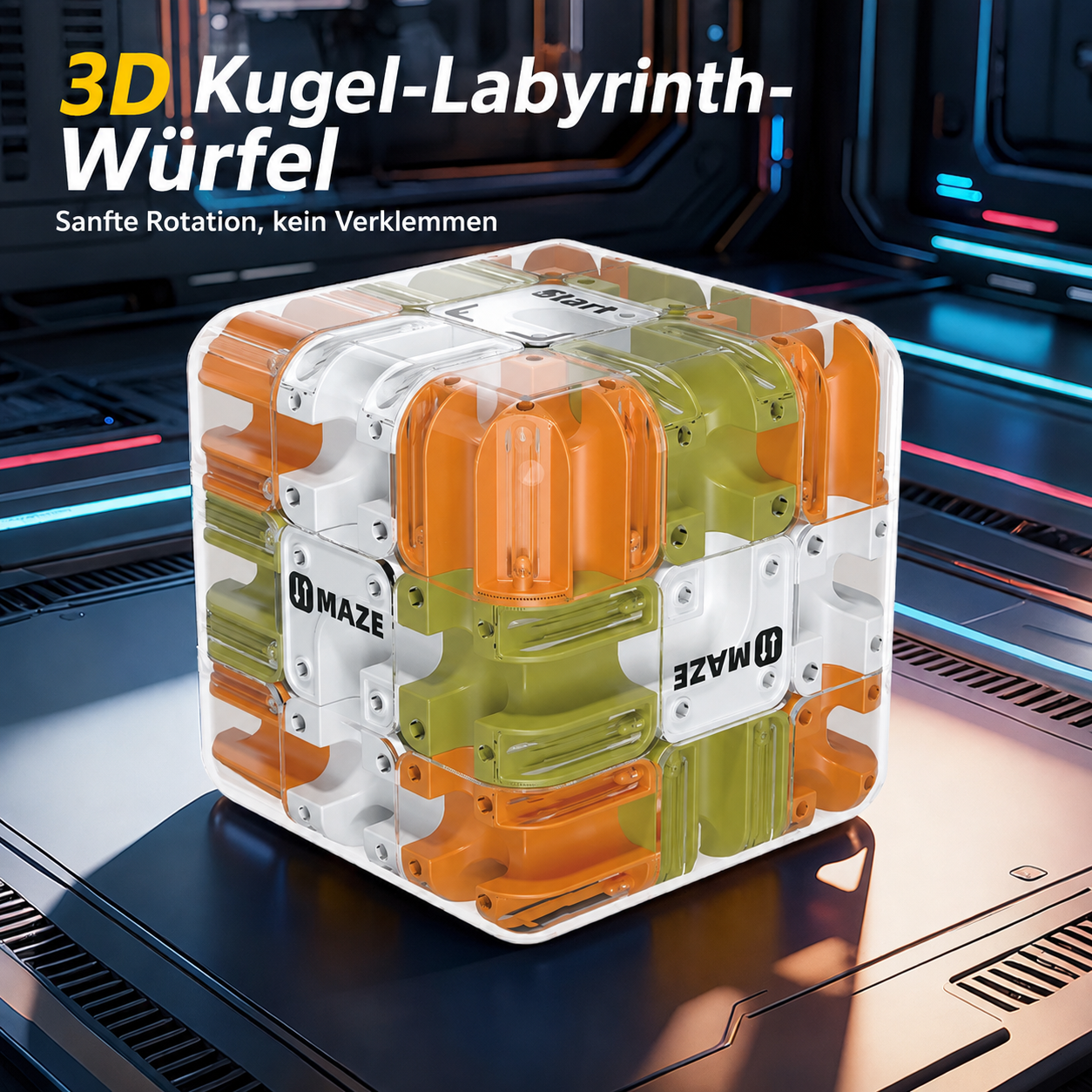 Labyrinthwürfel – 3D Denk- & Geschicklichkeitsspiel für Fokus & Konzentration