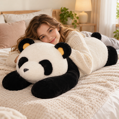 XXL Panda Kuscheltier 80 cm – Weicher Begleiter für Ruhe & Körperkontakt