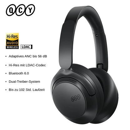 QCY H3S Premium Kopfhörer – Adaptives ANC bis 56 dB & Hi-Res LDAC