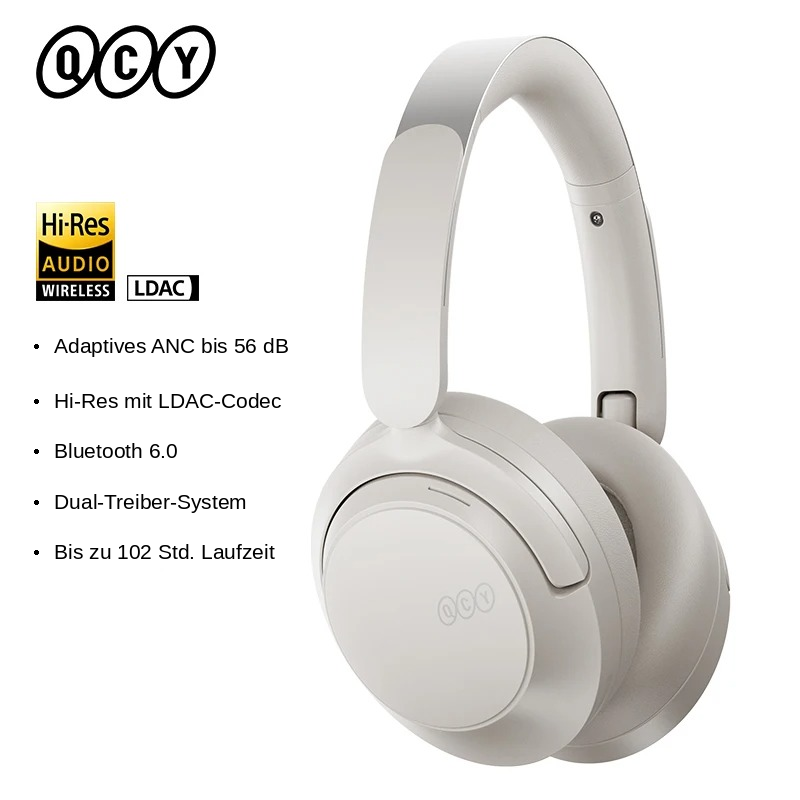 QCY H3S Premium Kopfhörer – Adaptives ANC bis 56 dB & Hi-Res LDAC