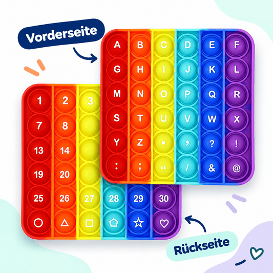 ABC & Zahlen Pop Fidget – Lernspiel für Buchstaben, Zahlen & Feinmotorik - ADHS Store