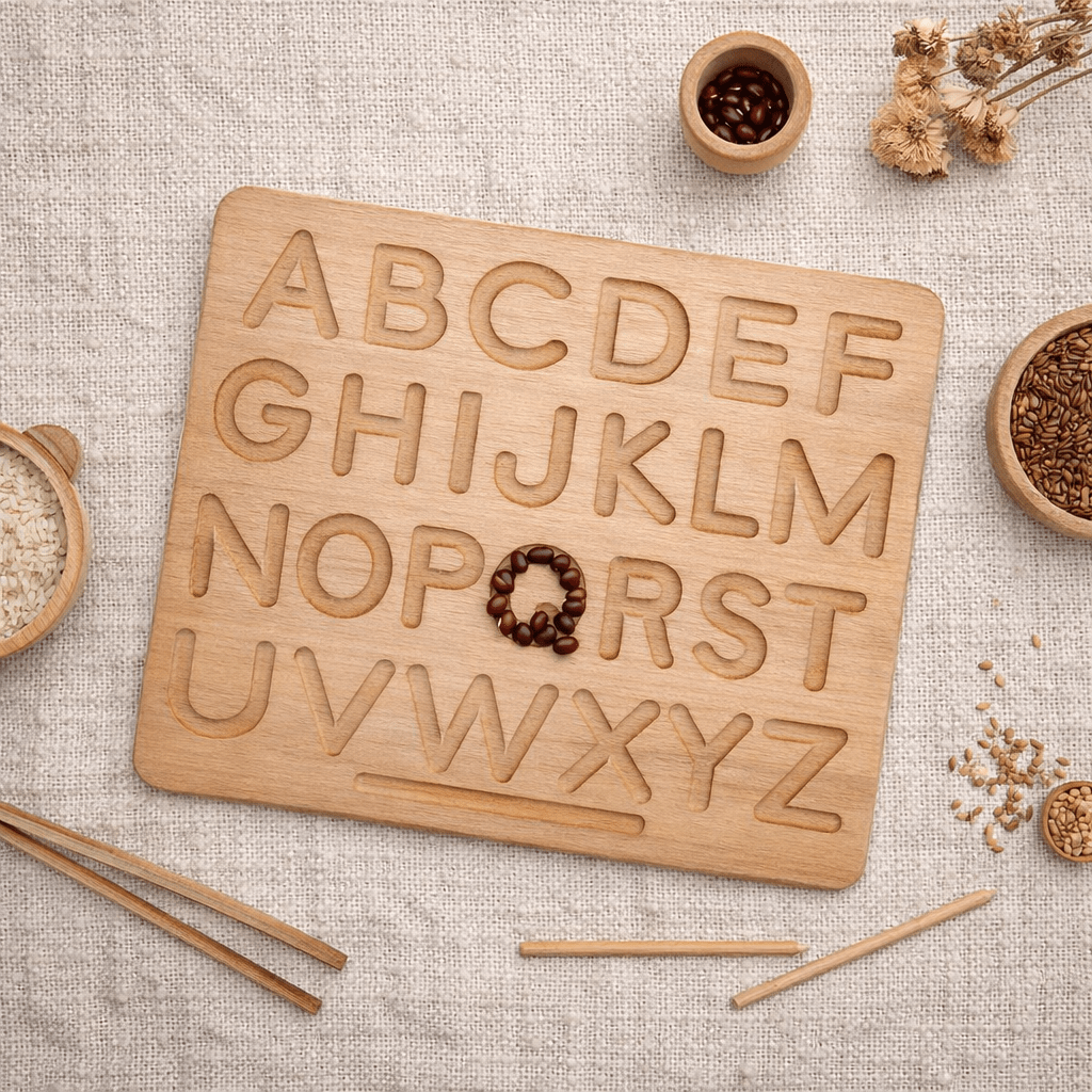 Alphabet - Übungstafel aus Buchenholz - ADHS Store