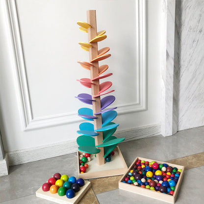 Montessori Klangbaum mit Farbstufen-Blättern
