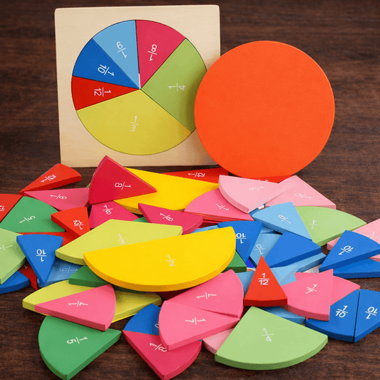 Bruchrechnen - Holzset für ADHS - freundliches Lernen - ADHS Store