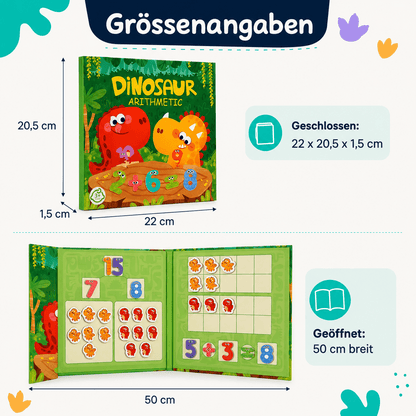 Dino-Arithmetik – Magnetisches Rechenspiel für Addition & Subtraktion - ADHS Store