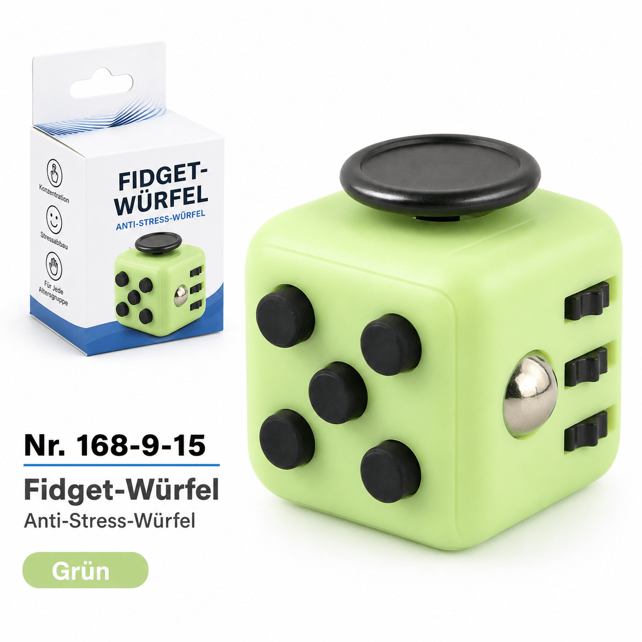 Fidget Würfel 4er-Set – 6 Funktionen für Fokus &amp; Beschäftigung - ADHS Store