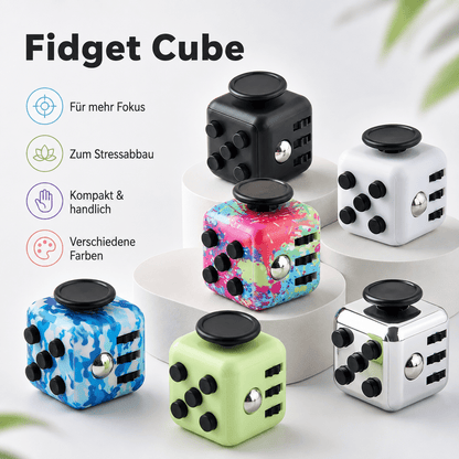 Fidget Würfel 4er-Set – 6 Funktionen für Fokus &amp; Beschäftigung - ADHS Store