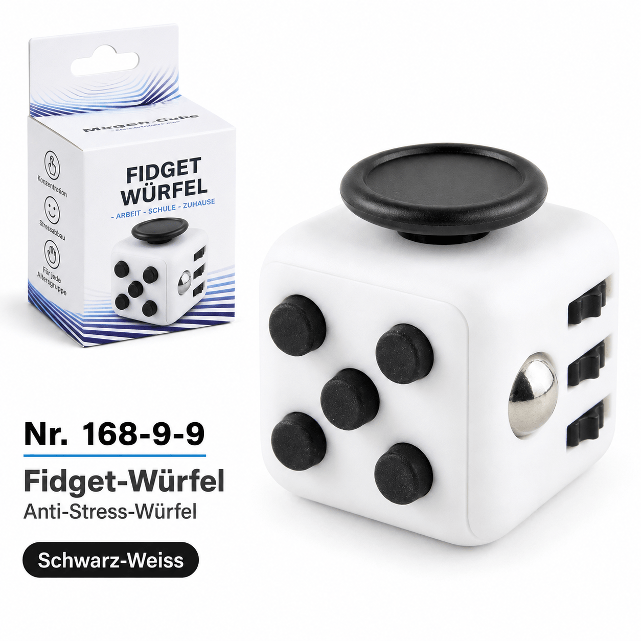Fidget Würfel 4er-Set – 6 Funktionen für Fokus &amp; Beschäftigung - ADHS Store