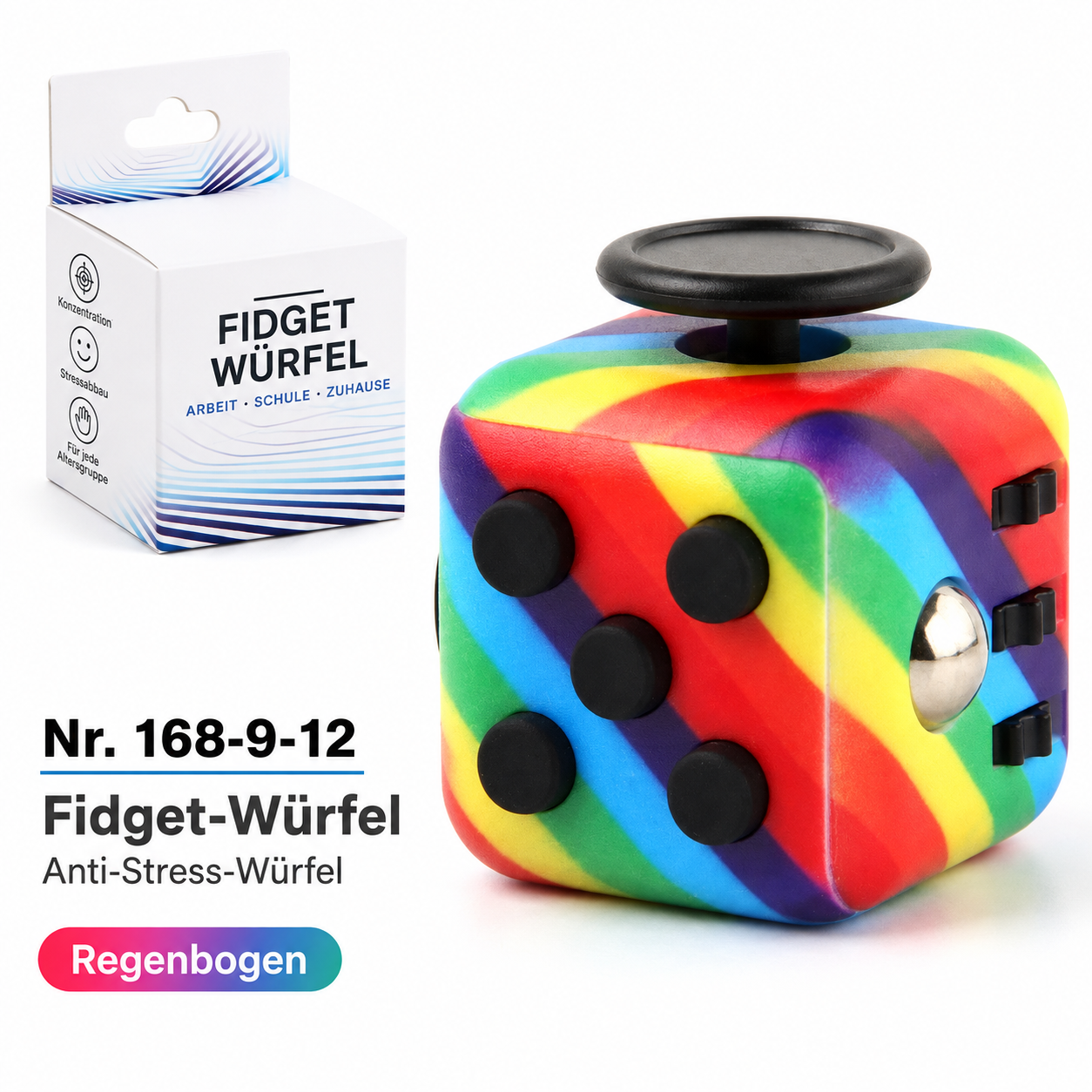 Fidget Würfel 4er-Set – 6 Funktionen für Fokus &amp; Beschäftigung - ADHS Store