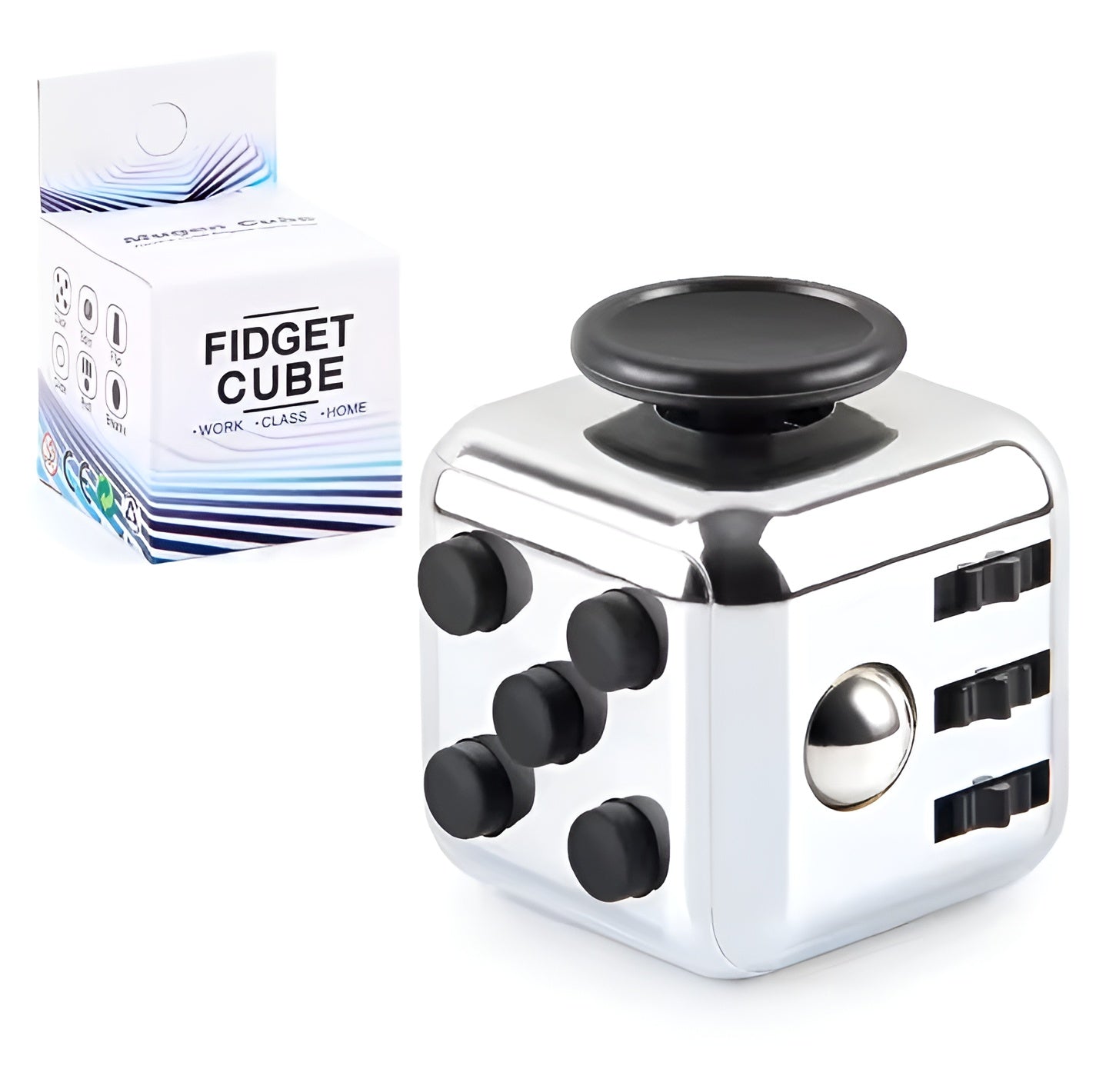 Fidget - Würfel mit 6 Funktionen (Fünferset) - ADHS Store