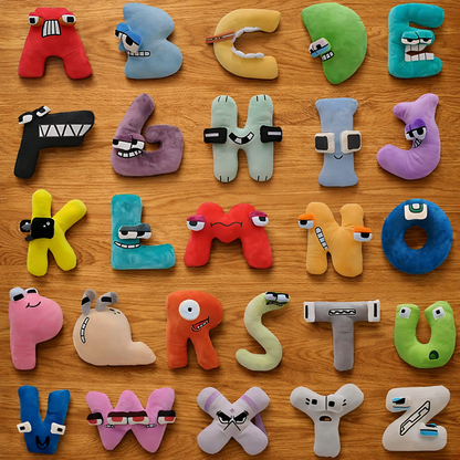 Ganzes ABC als Plüschset, Bausteineset, Figurenset - ADHS Store