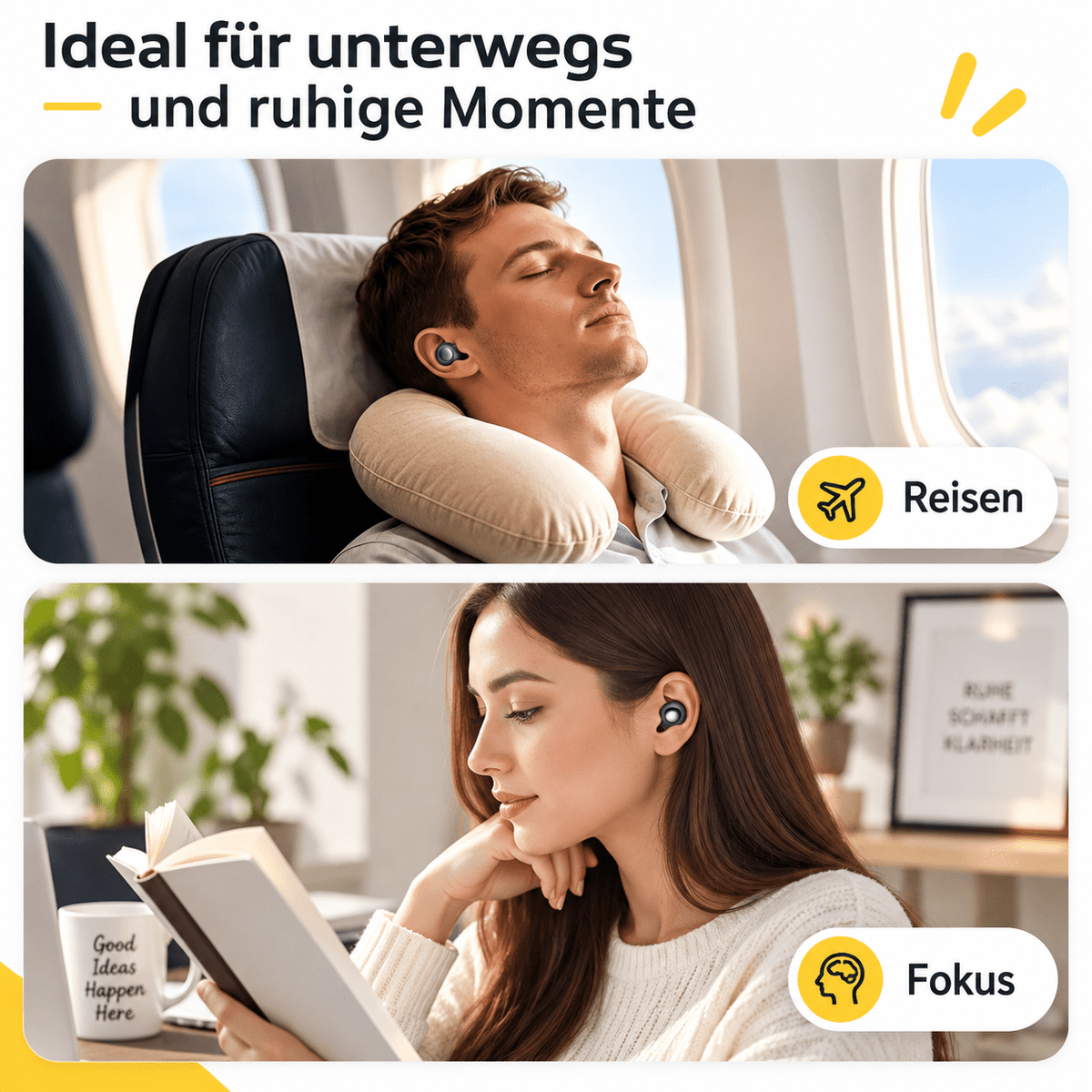 Geräuschreduzierende Ohrstöpsel – Für Fokus, Ruhe & Schlaf - ADHS Store