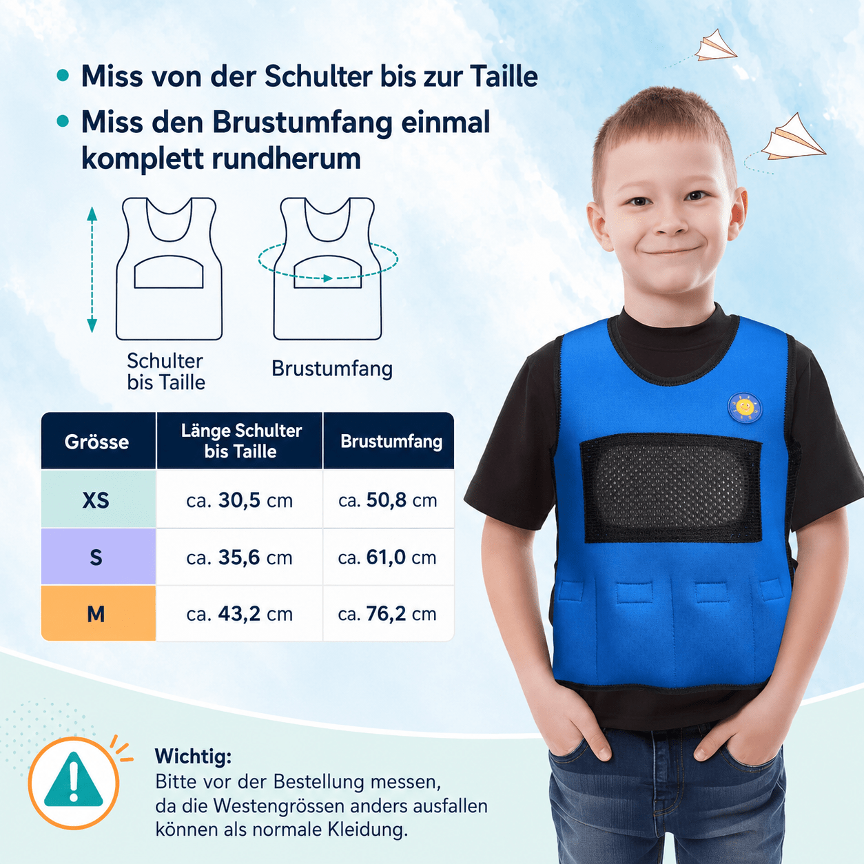 Gewichtsweste für Kinder – Sensorische Kompressionsweste - ADHS Store