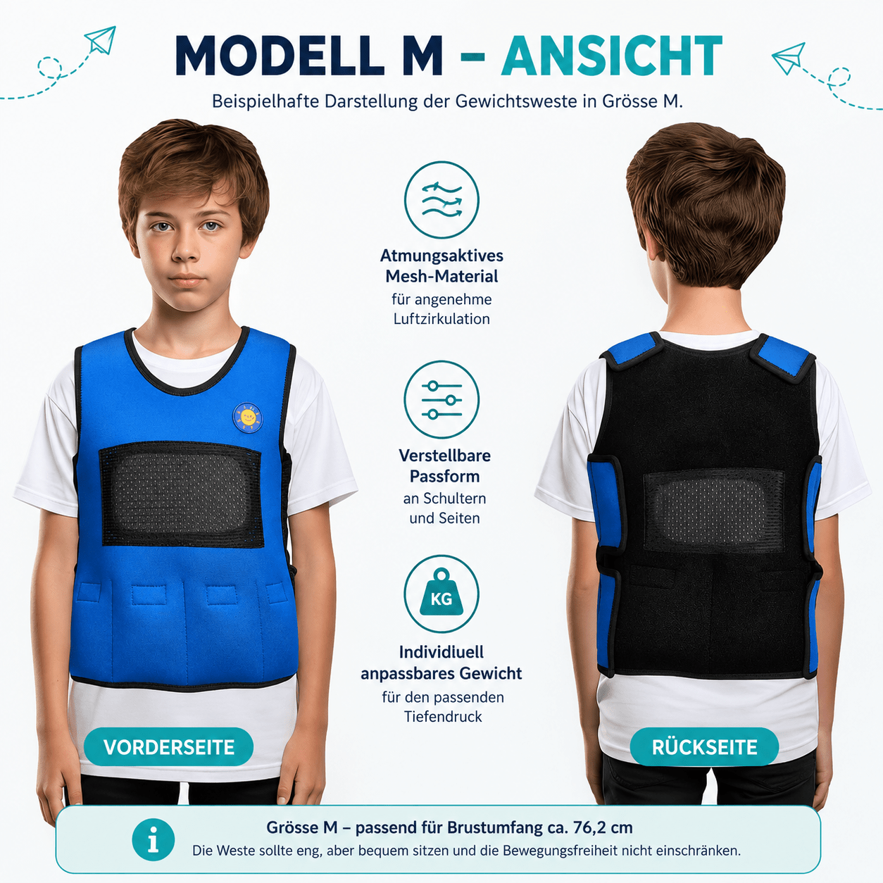 Gewichtsweste für Kinder – Sensorische Kompressionsweste - ADHS Store