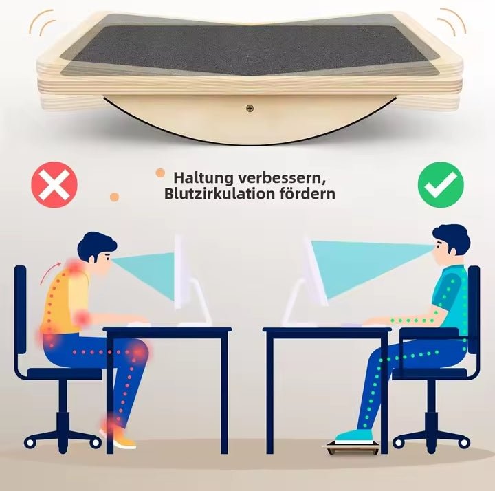 Holz Balance Board für Gleichgewicht und Training - ADHS Store