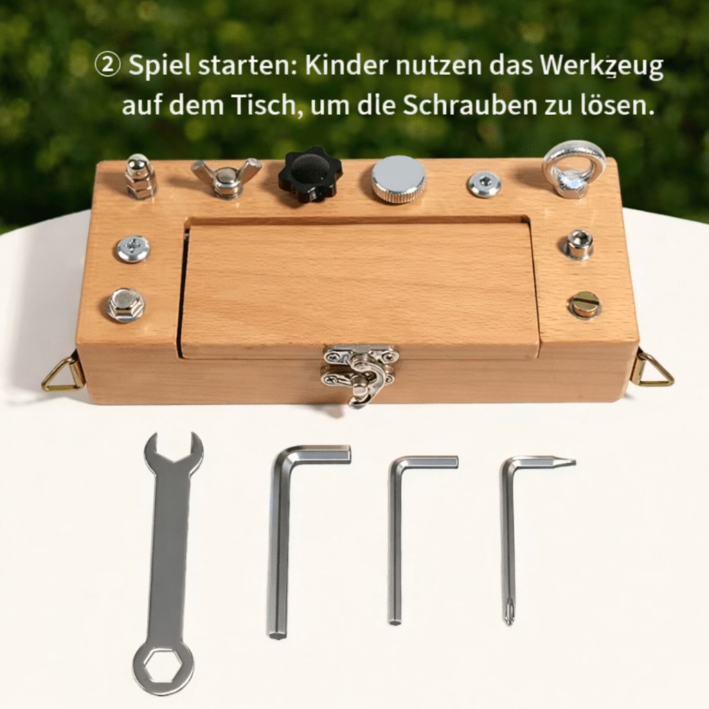 Holz Werkbank mit Werkzeugen für Handwerk & Geschick - ADHS Store