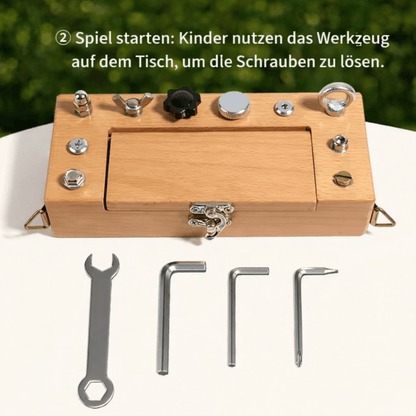 Holz Werkbank mit Werkzeugen für Handwerk & Geschick - ADHS Store