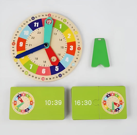 Hölzerne Uhr mit 15 Aufgaben - Karten - ADHS Store