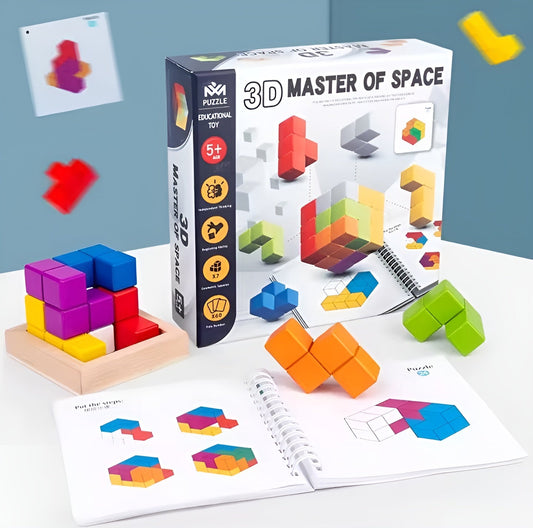 Hölzernes 3D Puzzle fürs Training des räumlichen Denkens - ADHS Store