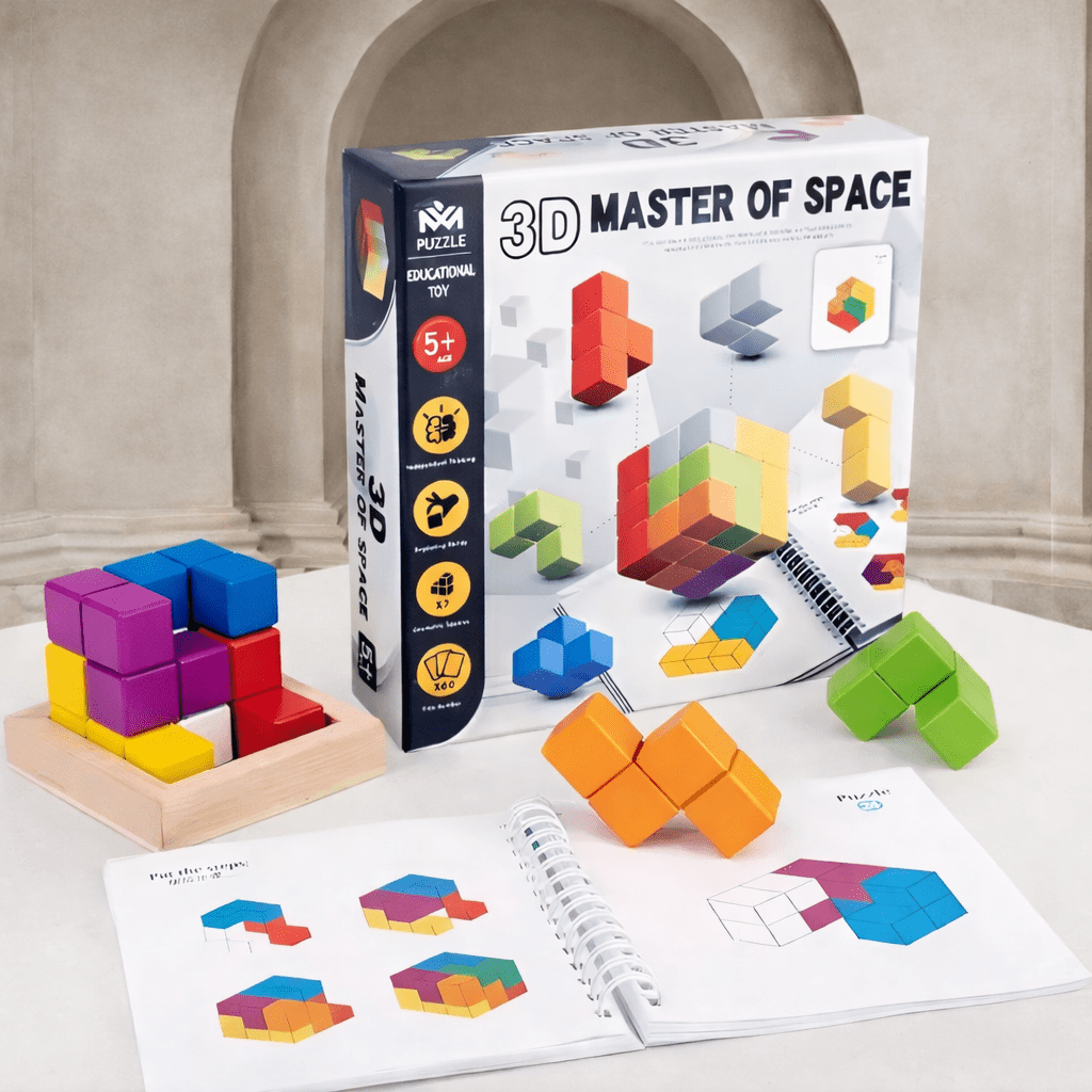 Hölzernes 3D Puzzle fürs Training des räumlichen Denkens - ADHS Store