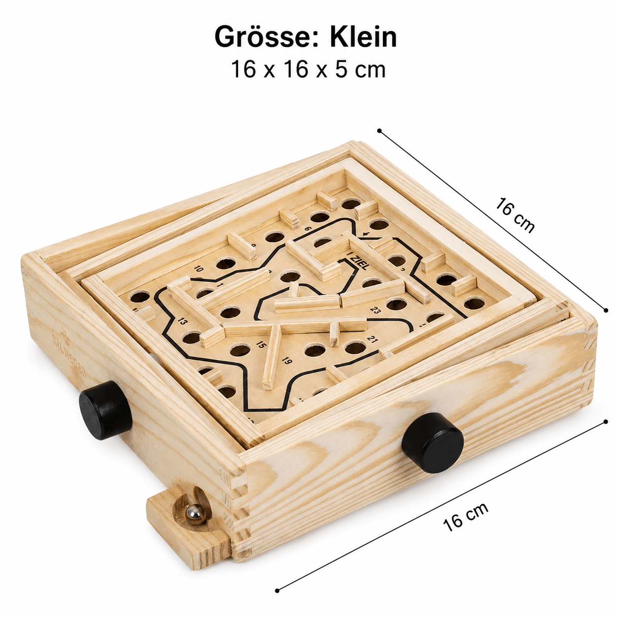 Holzlabyrinth – Klassisches Geschicklichkeitsspiel aus Holz für Konzentration & Geduld - ADHS Store