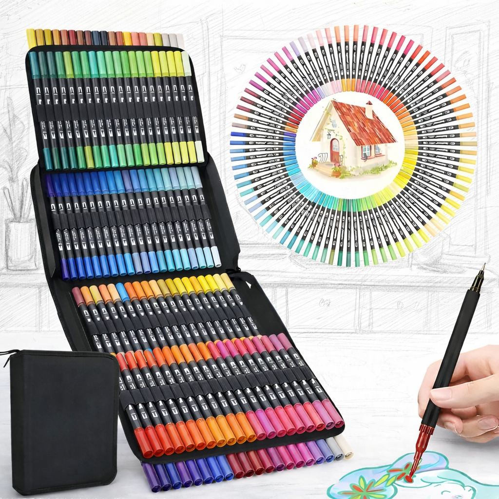 Kreativ sein: Farb - Zeichentablet & Filzstifte (doppelseitig) - ADHS Store