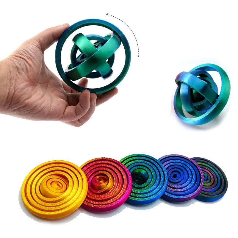 Gyro Orbit Spinner 3er-Set – Rotierendes Fidget-Gyroskop für Fokus & Beschäftigung