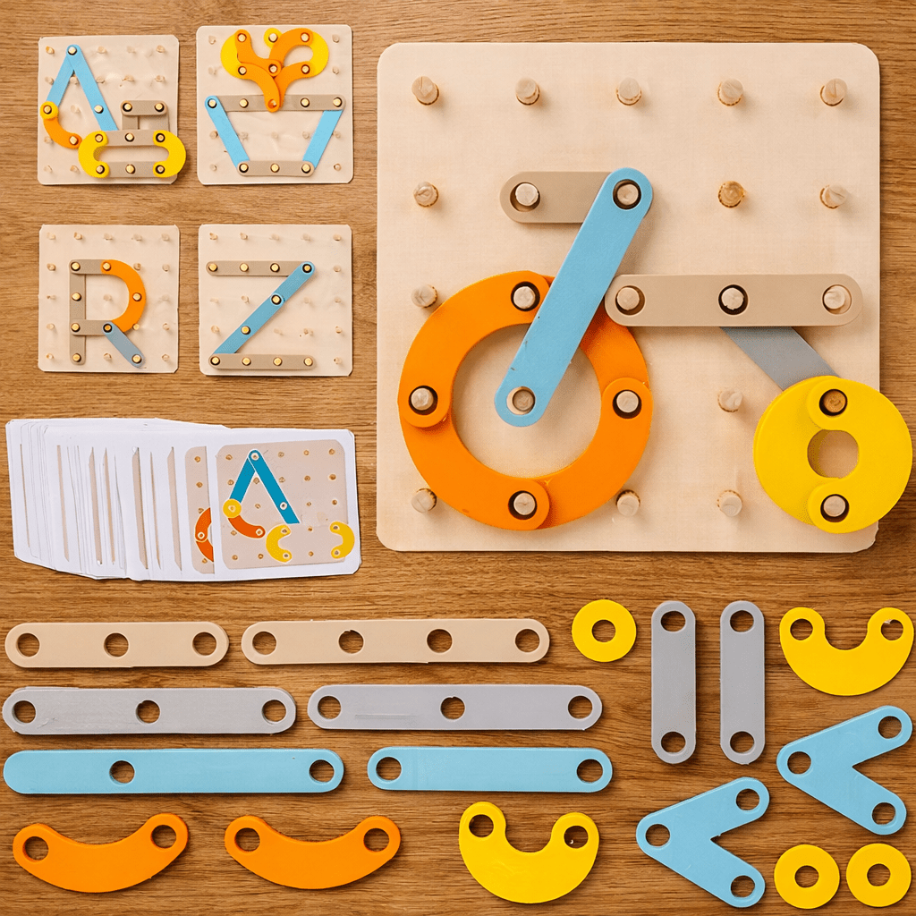 Montessori - Geoboard mit Lernkarten - ADHS Store