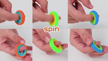 Fidget Ringe 6er-Set – Rotierende Fingerspinner für unruhige Hände